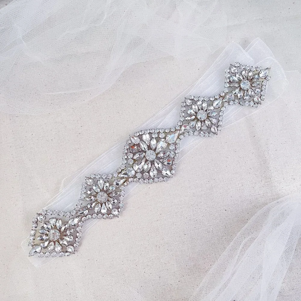 "Sentiment" Gold Diamond Sash - Picture 1 of 3